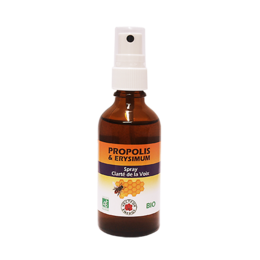 Propolis spray, 50ml, natural supplement, amber-colored liquid in spray bottle.
