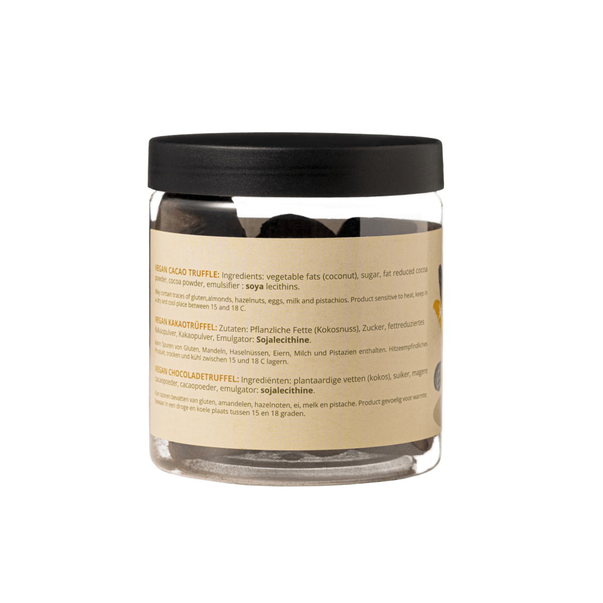 Vegan Christmas Truffles Gift Jar 130g | Dairy-Free Holiday Chocolate