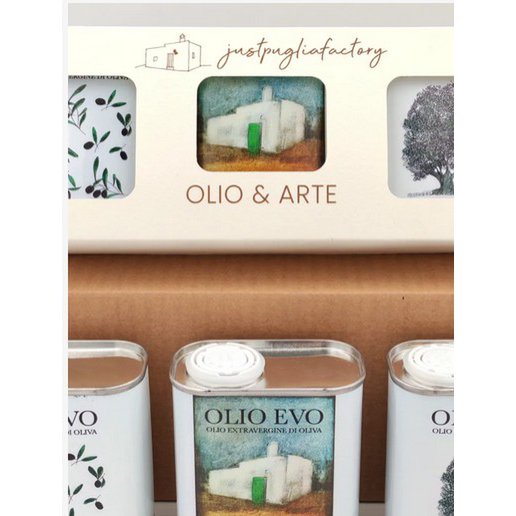 JUST PUGLIA FACTORY OLIO & ARTE -EVO Blend 175 ml Tris-Pack (3er-Pack)