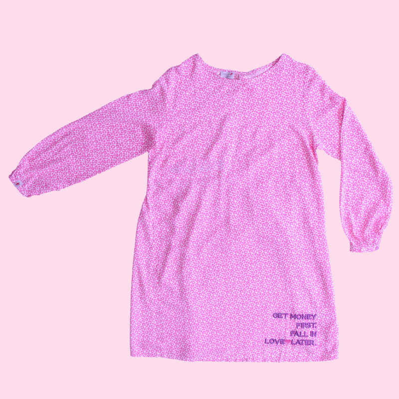 Zomerjurk %23GirlBoss ROZE leoprint viscose %23StatementFashion "The Message Dress"