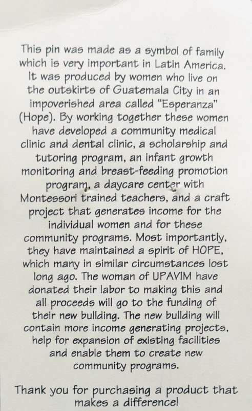 Guatemala Family Brooch