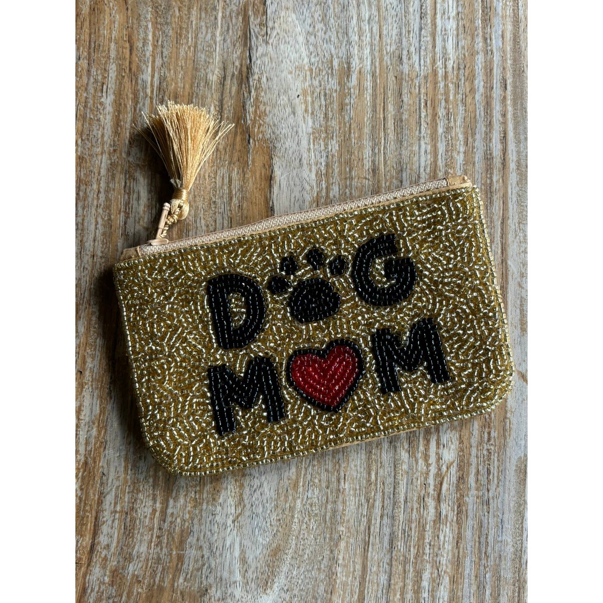 Handcrafted Beaded Dog Mom Pouch * Gift *