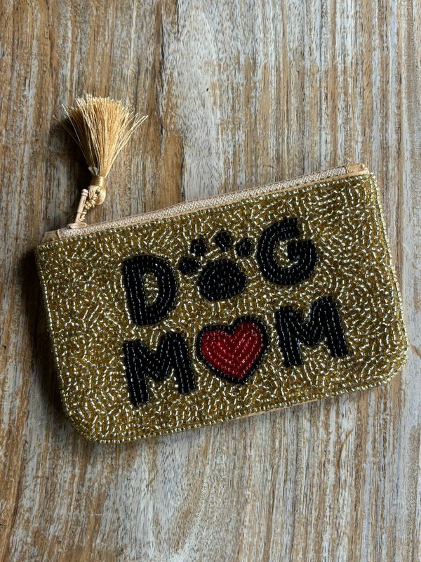 Håndlavet beaded Hunde Mom Pouch * Gave *