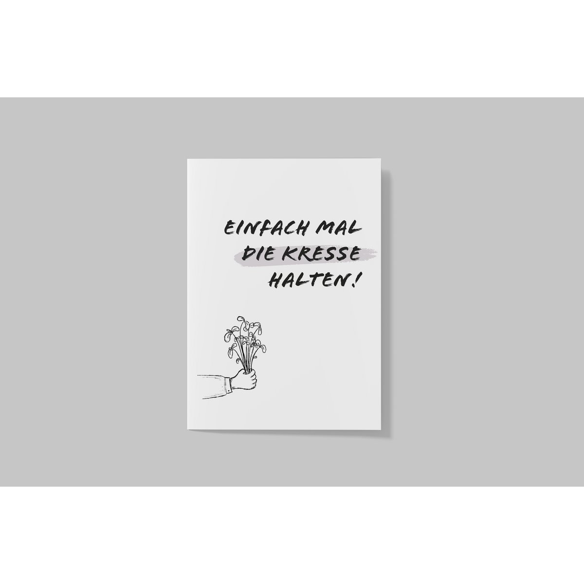Postcard "Just hold your tongue", funny sayings, be calm, gift idea for friends