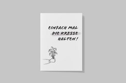 Postcard "Just hold your tongue", funny sayings, be calm, gift idea for friends