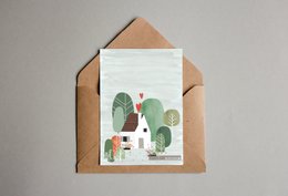 postal - 'hogar feliz'
