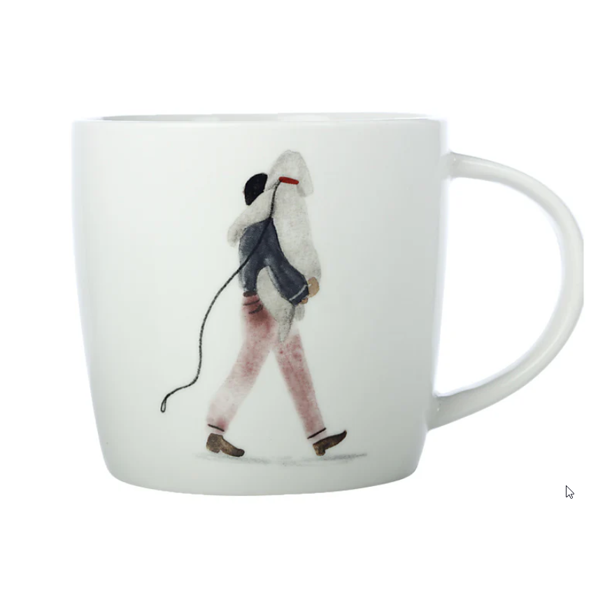 M&W FURRY FRIENDS Mug 400ml, Walking the Dog, giftbox
