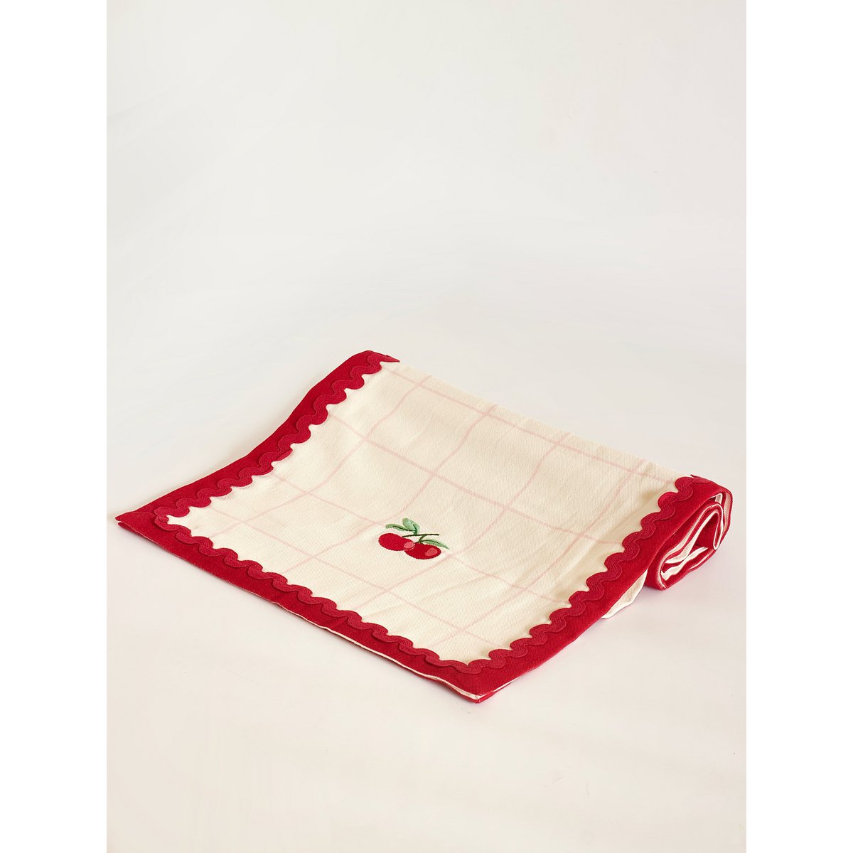 Cherry Crush Embroidered Runner