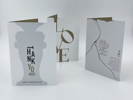 A5 kort "LOVE" - Papir Vase + Konvolut