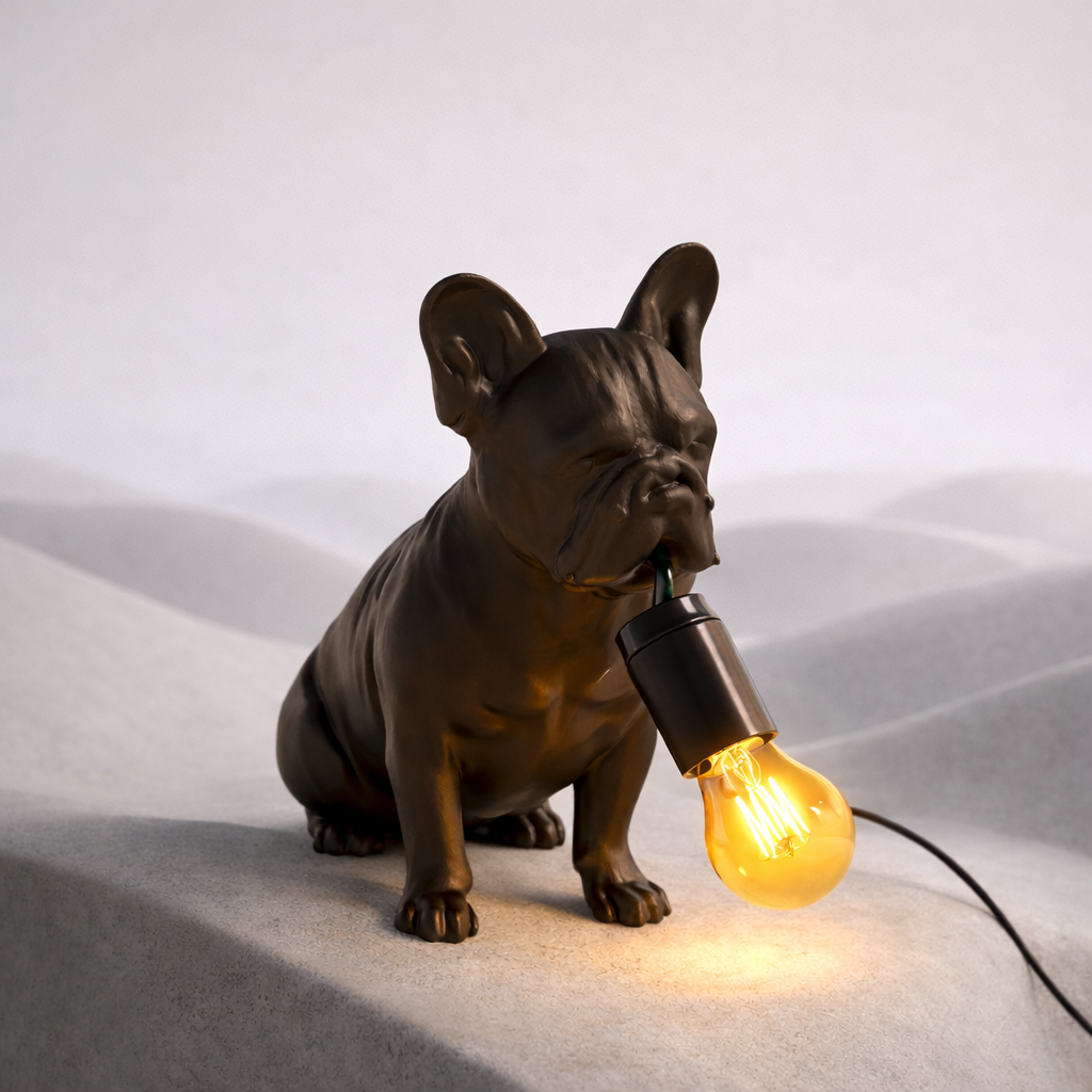 Fransk Bull Dog Table Lamp
