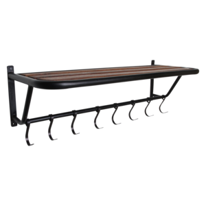 Factory wall coat rack with hat shelf