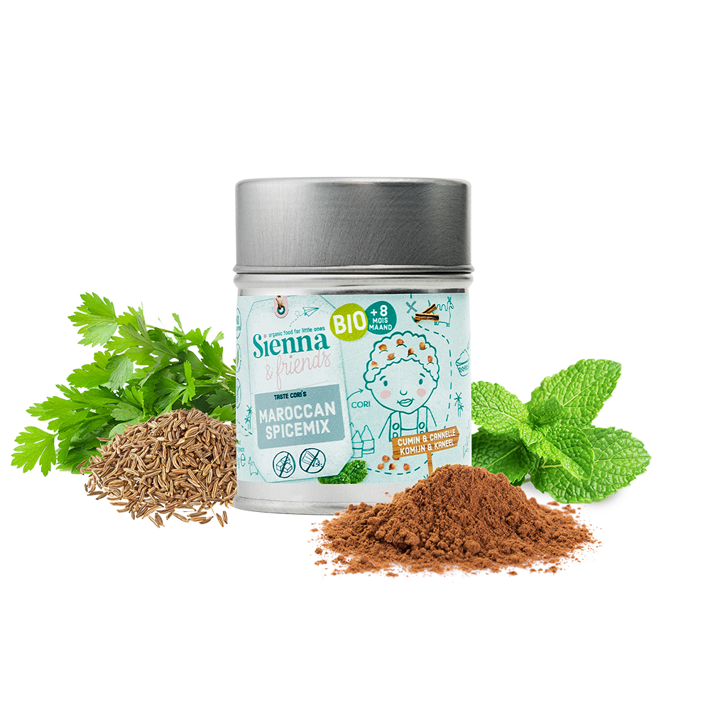 MOROCCAN SPICE BLEND – NO ADDED SALT – NO ADDITIVE – 38G – FROM 8 MONTHS