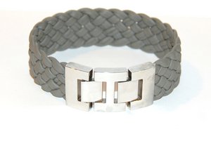 Men's bracelet braided nappa leather wide airforce