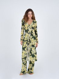 Lime Lagoon Flower Print Pants