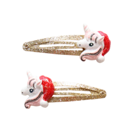 Fermagli per capelli a tema natalizio - Unicorni natalizi