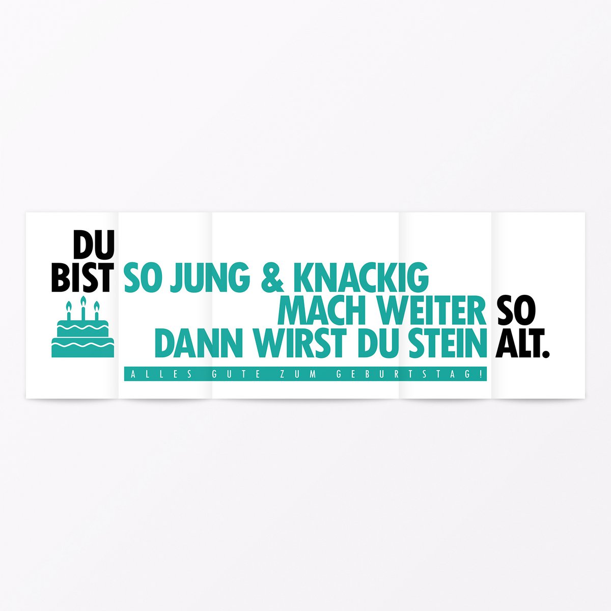 Geburtstagskarte "Du bist so alt" Faltkarte inkl. Umschlag