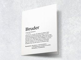 Definition "brother" greeting card