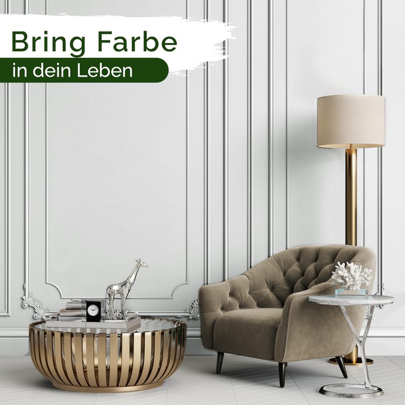 Veluxis® Wandfarbe Grau für den Innenraum - 5 Liter & Deckkraft-Klasse 1, Streifenfrei, tropfarm & Öko Farbe, VOC-frei - (Asian Noodles)