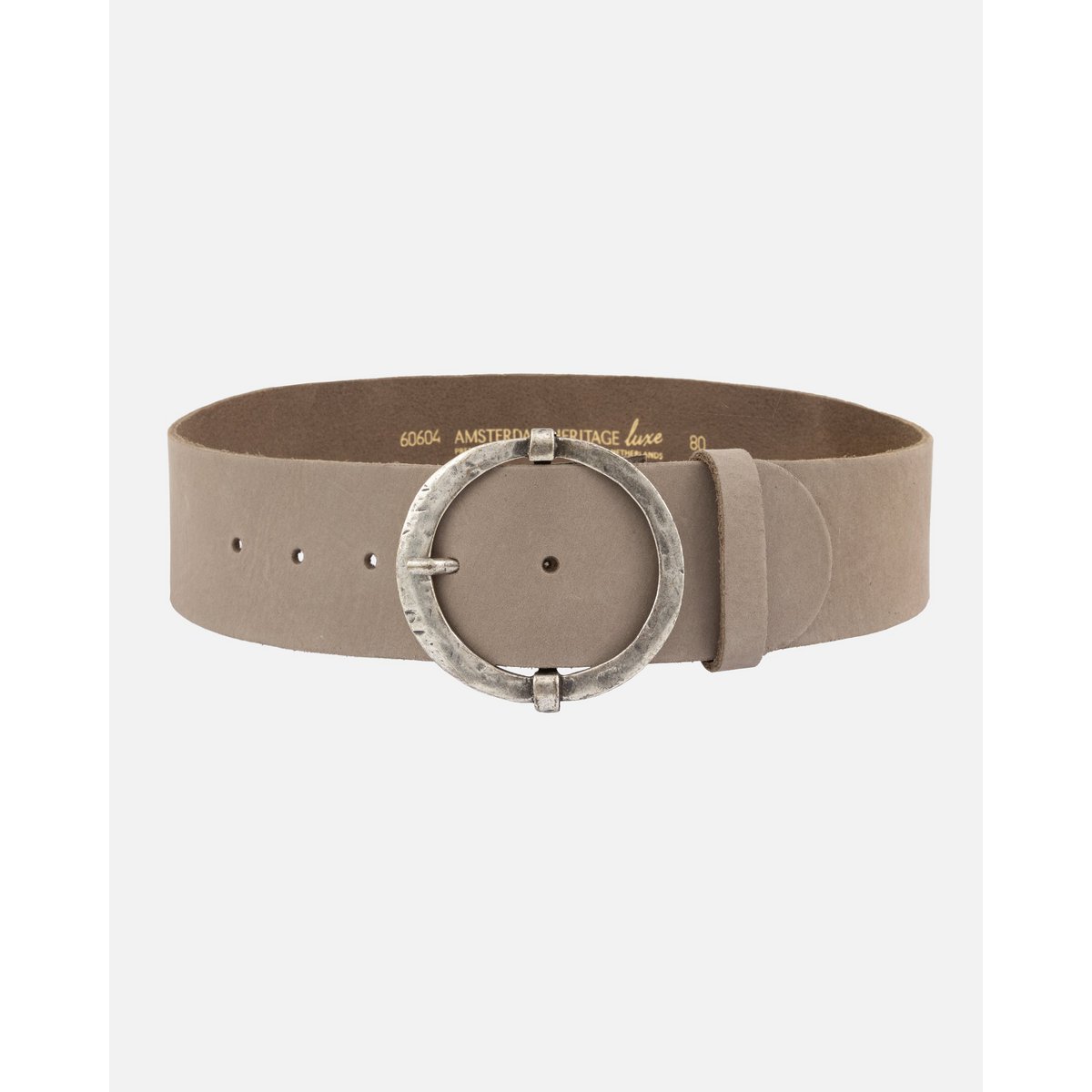 OP BESTELLING GEMAAKT Lean | Luxe leren riem met ronde vintage gesp
