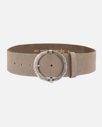 OP BESTELLING GEMAAKT Lean | Luxe leren riem met ronde vintage gesp