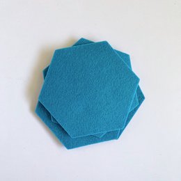 Felt Coasters - Hexagon - set of 4