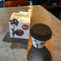 Filiżanka do espresso Banksy w RPET 90 ml - Hammer Boy