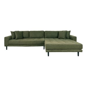 Lido Lounge Sofa - Olive Green, Polyester/Foam/Beech, right facing, 170-92x290x76 cm