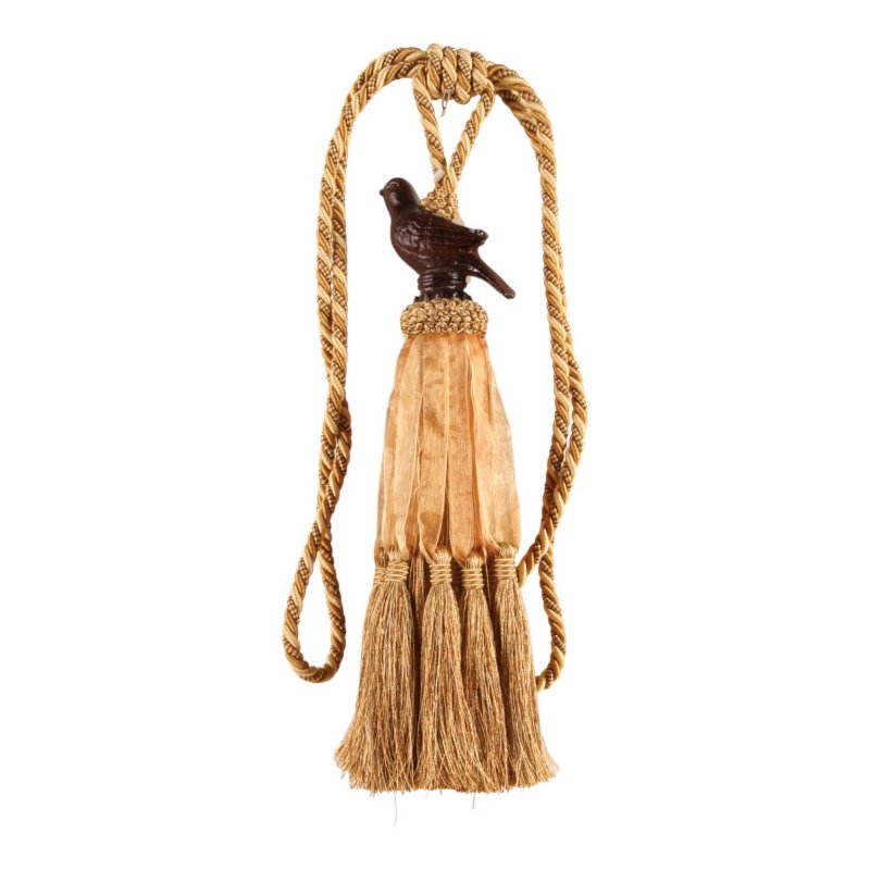 Kwastje Vogel 62 cm - Goud - Stof