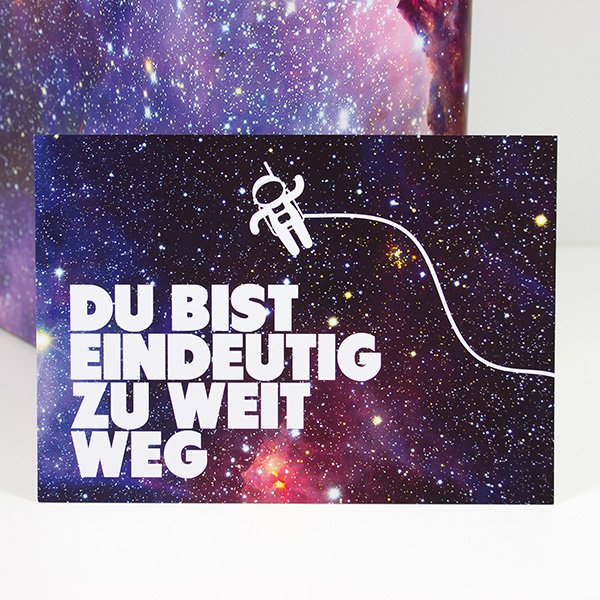 Ansichtkaart Te ver weg