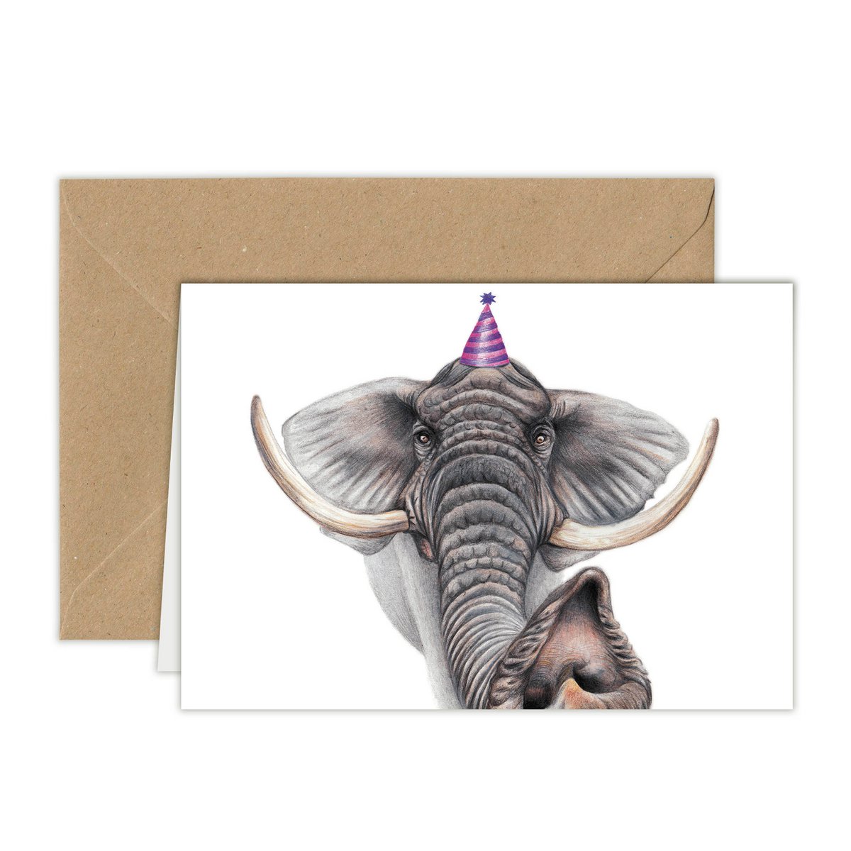 Funny Elephant Birthday Card, Greeting Card, 4.72'' x 6.69''