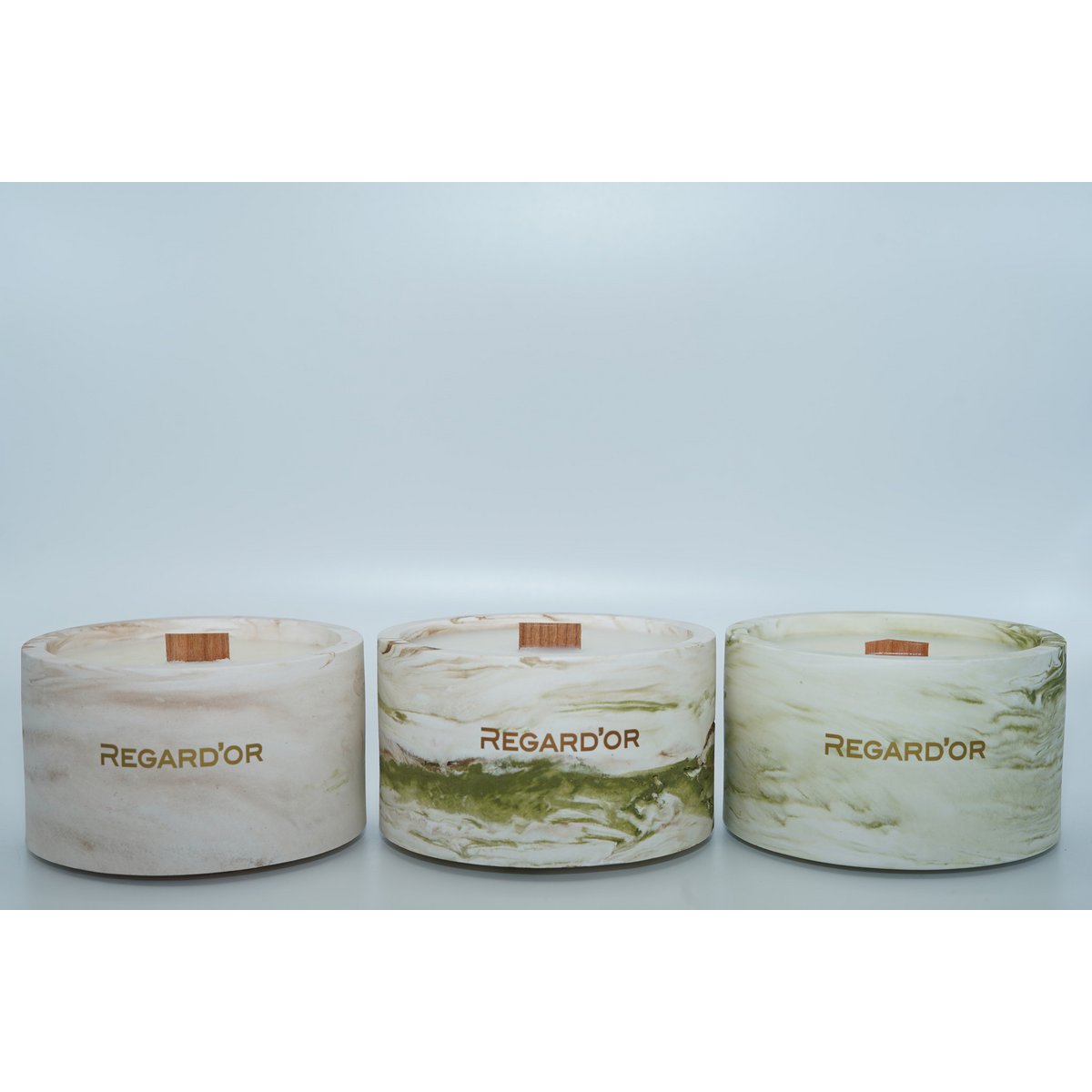 Handmade Marble-look Natural Candles - Large