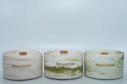Handmade Marble-look Natural Candles - Large