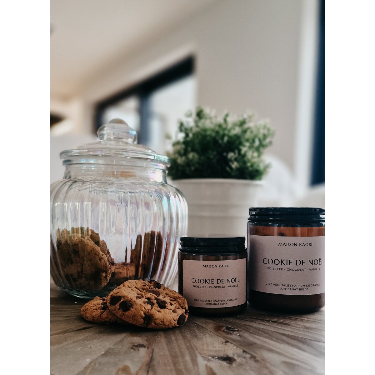Bougie parfumée - Cookie de Noël - Édition limitée - Pot ambré