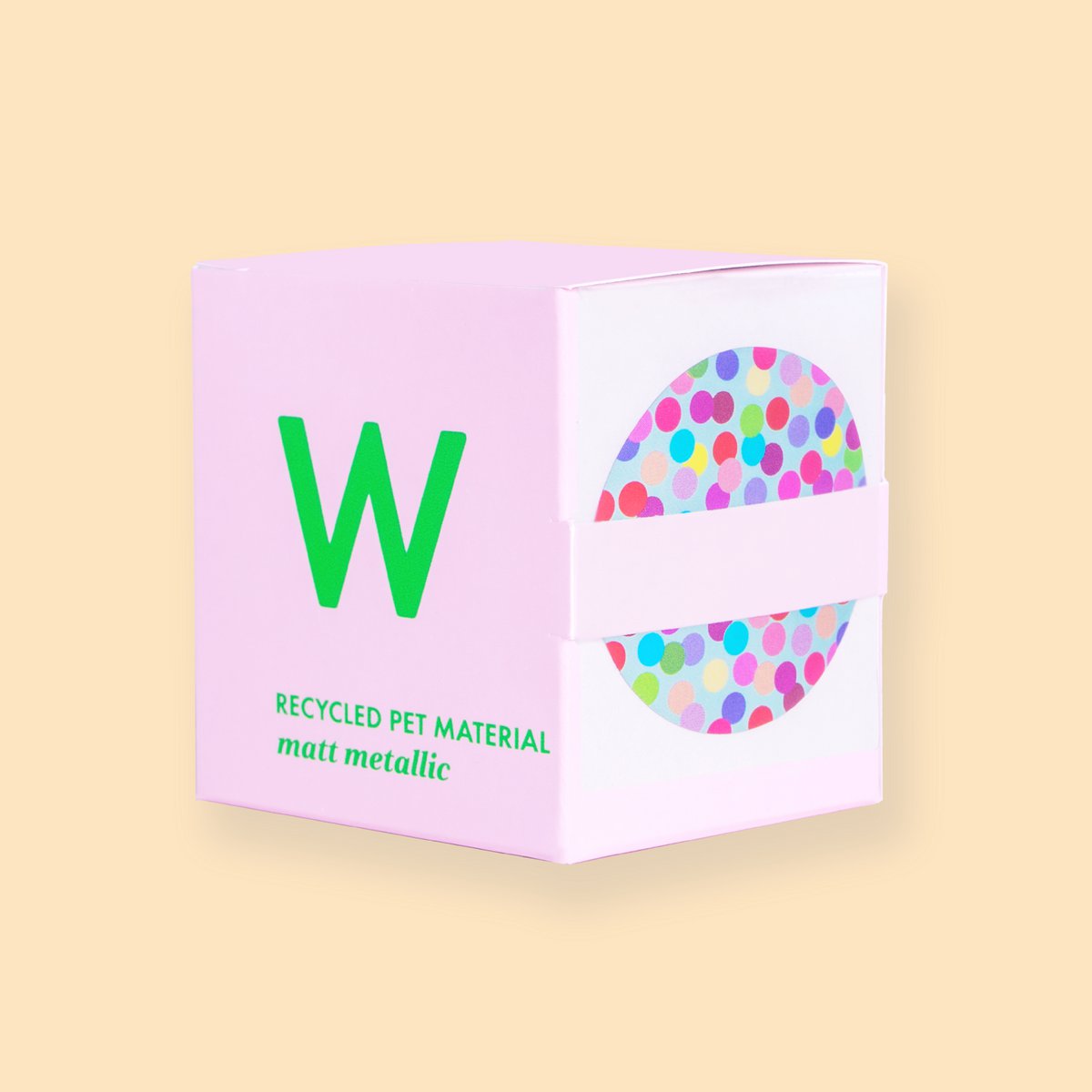 Sticker on a roll - Confetti - PET material