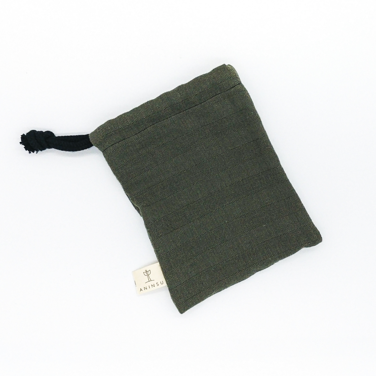 Metanoia Seifensäckchen von Aninsu - Soap Saver Bag | Kordel aus Baumwolle | Säckchen aus Musselin/Baumwolle | made in Germany | Seifenbeutel/Seifennetz für feste Seife und festes Shampoo
