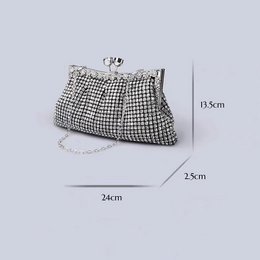 Luxe Diamond-Look Clutch-Gold & Silver