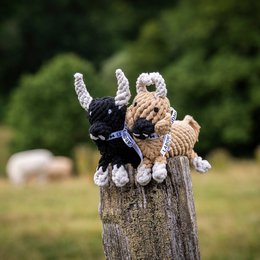 Hundespielzeug aus Baumwolltau im Kuh-Design - MAMA MOO