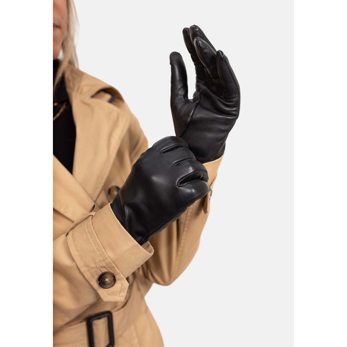 LIZ - Haarschaf Lederhandschuhe mit Kaschmir - Wolle Fütterung - Touchscreenfunktion