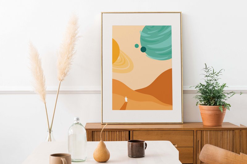 Intergalaktischer Spaziergang Poster