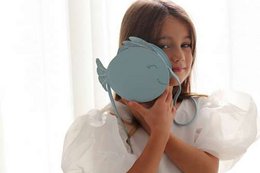 Lulli skulderpose Den lille glitterblå fisk