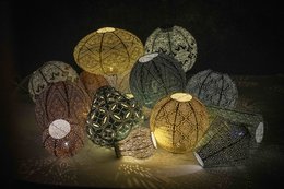 Lumiz Solar Lampion Mandela Cylinder - 18 cm - Let taupe