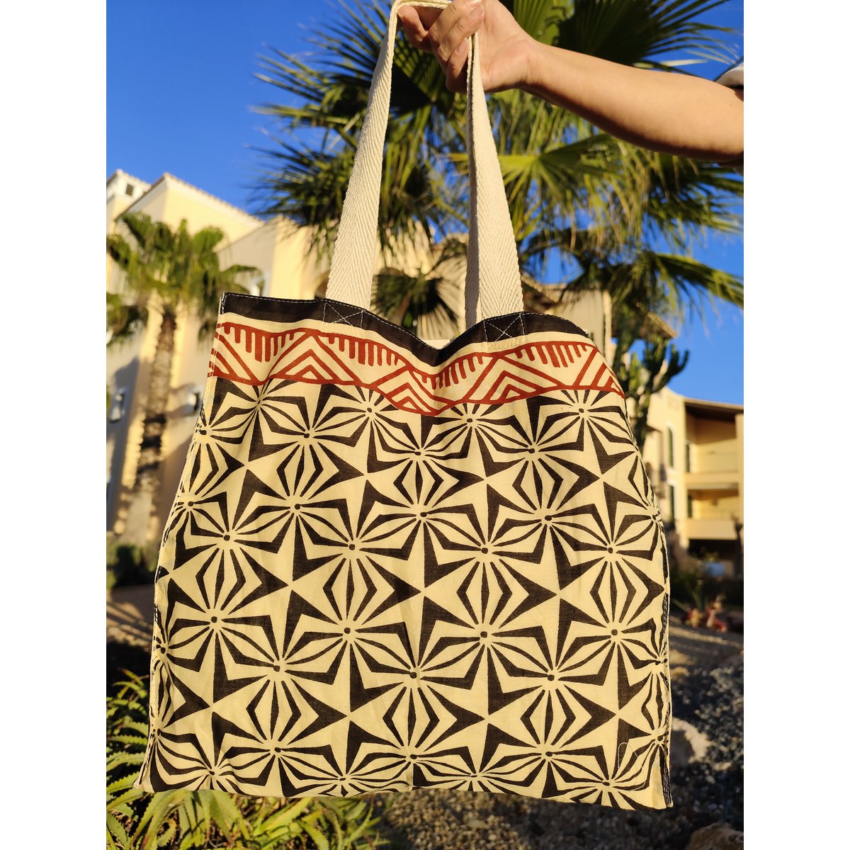 PACK DE 4 UNITÉS - SACS EN COTON IMPRIMÉ BLOCK COLLECTION SOLLER