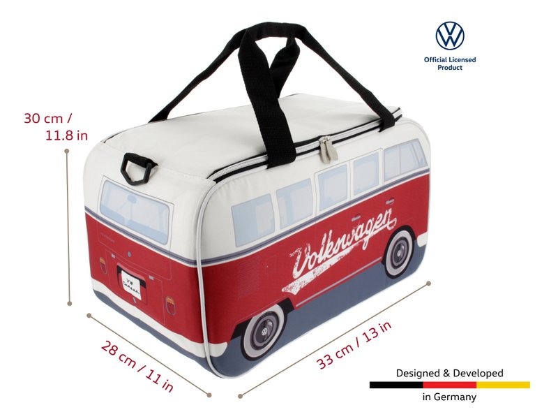 Volkswagen VW T1 Bus køletaske (25 l) - Rød