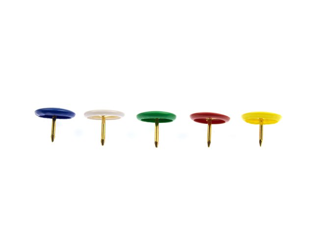 Chinchetas Kangaro capota laton plastico surtido caja 120uds