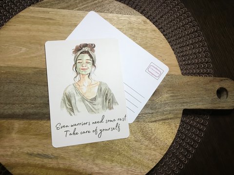The Dreamer's Bookshop Chronic Illness "Even Warriors" Art Print Card