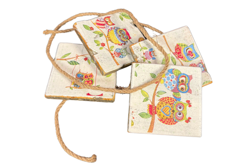 home deco old dutch coast owls colourful