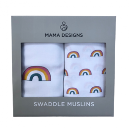 Muslin Swaddles - Regnbue - 2 stk