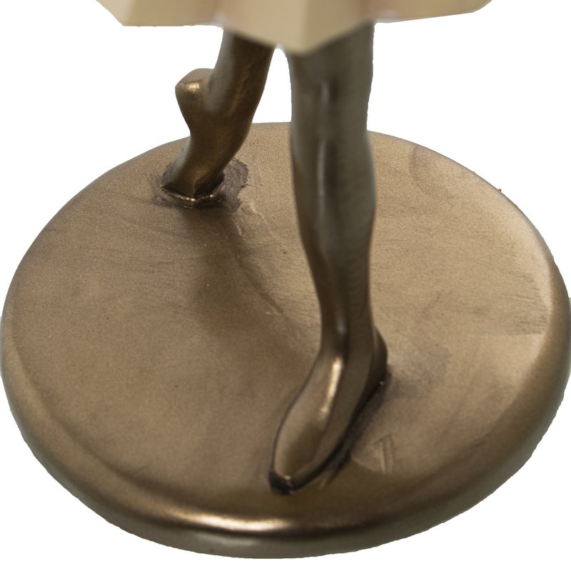 CREME/GOLD TÄNZERIN HARZFIGUR 14X13X30CM ST50403