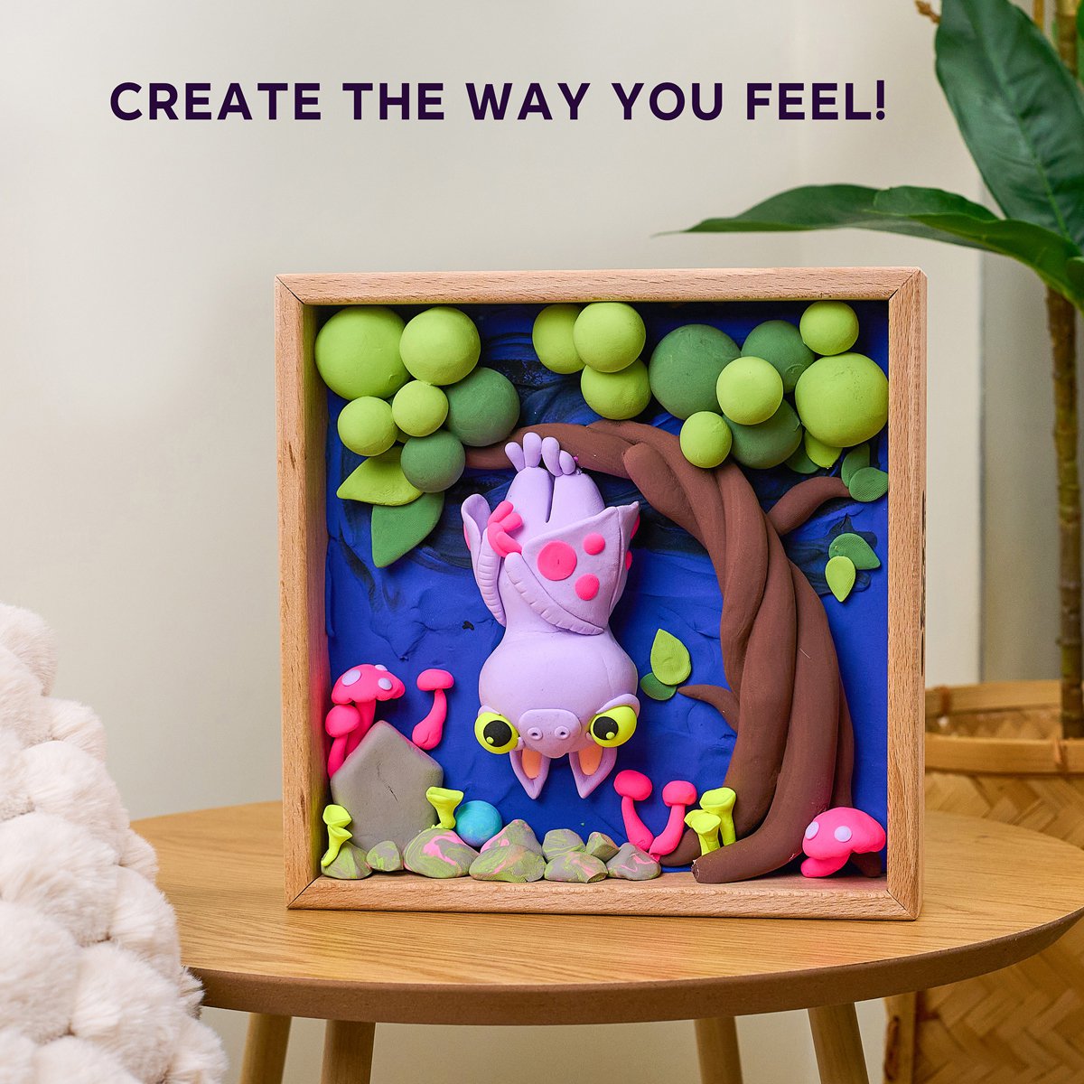 Okto Sensory Art Wood And Craft - Small World - Bat