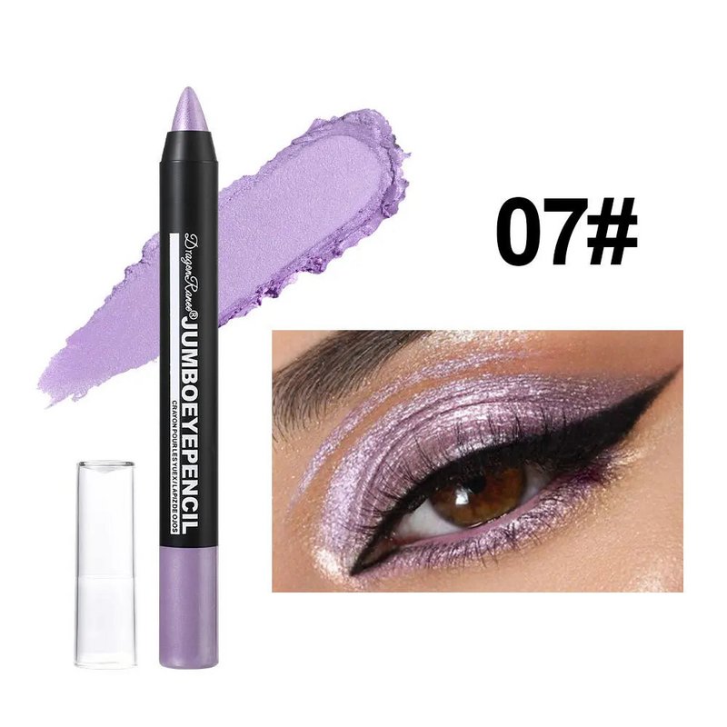 Rokerige Donkergroene Oogschaduw Potloodstift Waterdicht Parelmoer 12 Kleuren Metallic Glitter Oogschaduw Markeerstift Make-up Tool